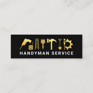 Byggnation av guld Handyman Verktyg Mini Visitkort