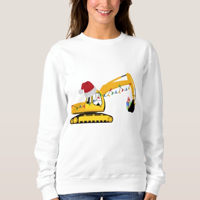 Byggnation av julgranen Lastbil T Shirt (Framsida)