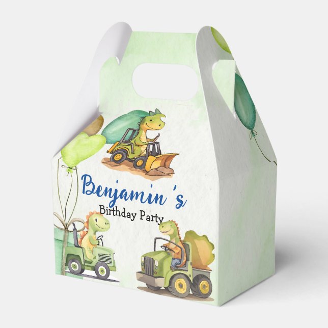 Byggnation av lastbil-ballongen i kute-dinosauer presentaskar (Framsidan Sidan)