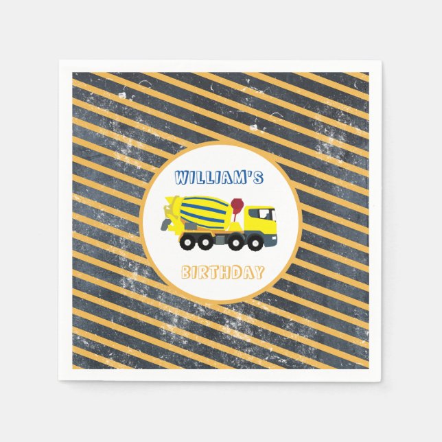 Byggnation av Lastbil i Lastbilar Pappersservett (Framsidan)