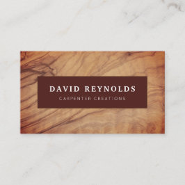 Byggnation av modern träpenträ visitkort