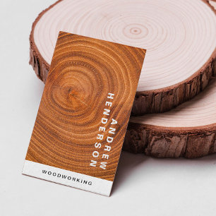 Byggnation av modern Woodwork Carpentry Visitkort