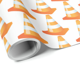 Byggnation av orange- och vittrafikmarkör presentpapper