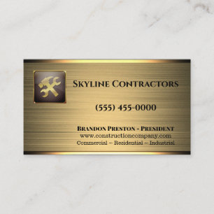 Byggnation av professionell vid Metall Verktyg vid Visitkort