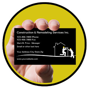 Byggnation och ombyggnad av hem visitkort