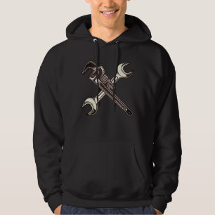 Byggnisera med bilautomatskruvnyckel hoodie