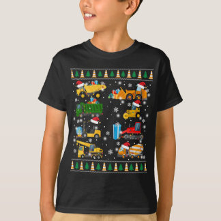 Byggregat Lastbil Santa Ugly Sweater Ch T Shirt