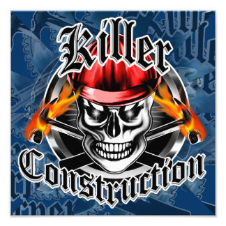 Byggskal med hårddisk: Killer Construction Fototryck