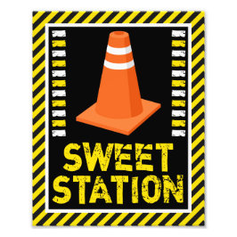 Byggskylt med Sweet Station ・ 8 x 10 Skriv ut Fototryck