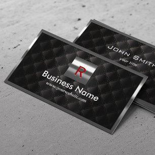 Byggstål Gräns Monogram Luxury Black Visitkort