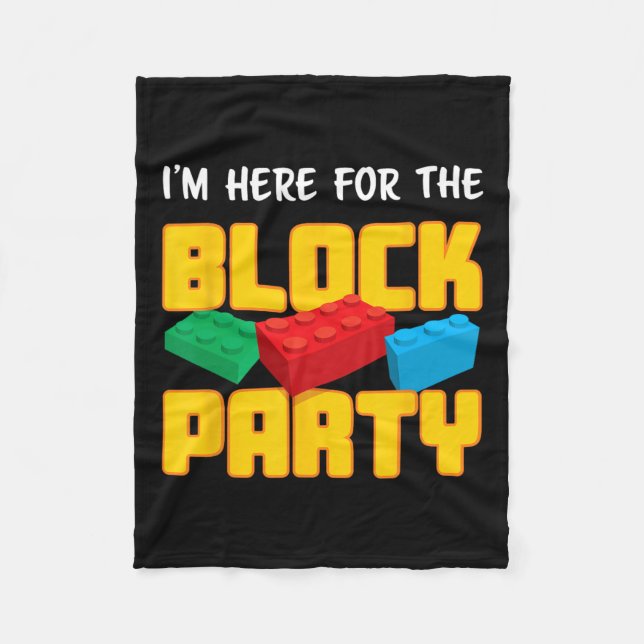 Byggstenar Blockfest Pre-k Män Kvinnor Kids  Fleecefilt (Framsidan)