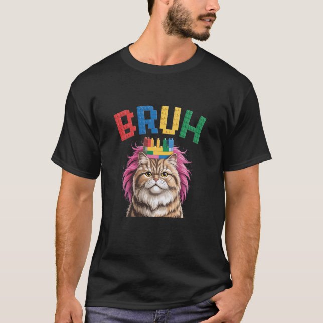 Byggstenar Brick Builder Kvinnor Mäns Retro Pr T Shirt (Framsida)
