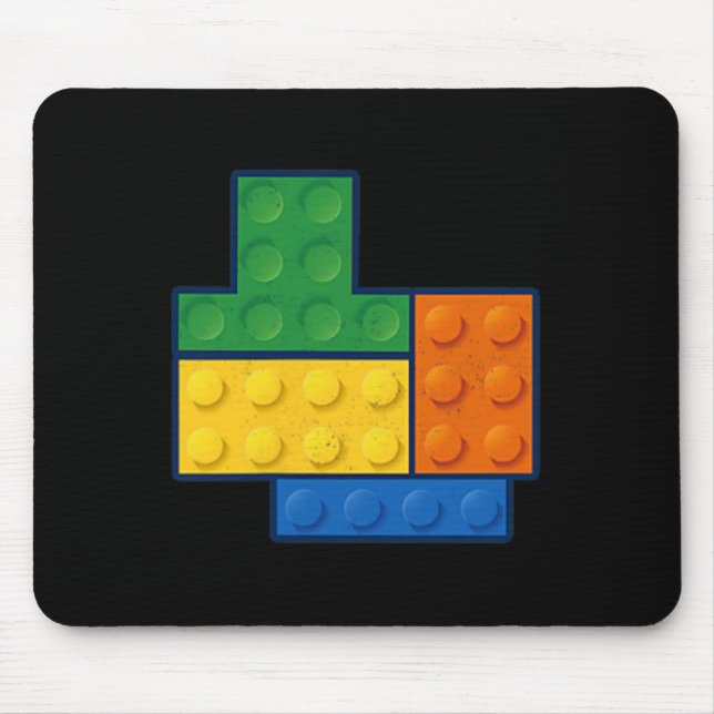Byggstenar Pocket Master Builder Gamer Män Kvinnor Musmatta (Framsidan)