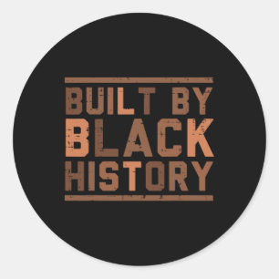 Byggt av Black History Bhm African Pride Month Man Runt Klistermärke