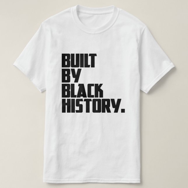 Byggt av svart historik t shirt (Design framsida)