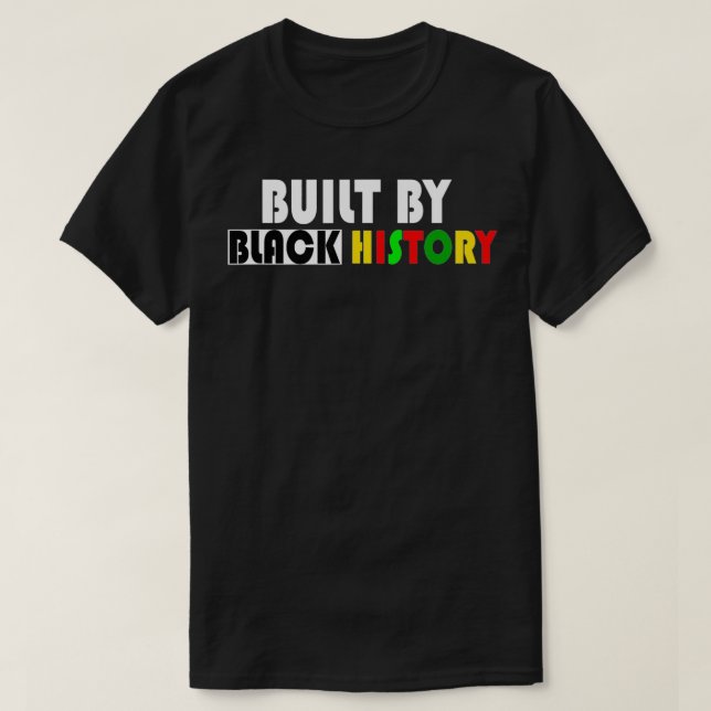 Byggt av svart historik t shirt (Design framsida)