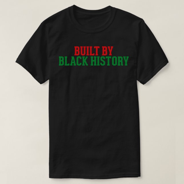 Byggt av svart historik t shirt (Design framsida)