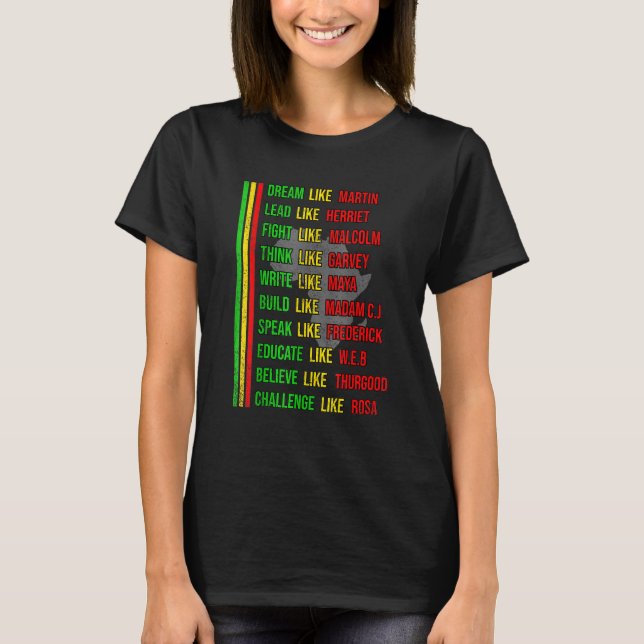 Byggt av Teach Black History Month Kids Proud Afri T Shirt (Framsida)