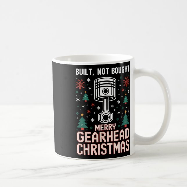 Byggt ej köpt Piston Funny Merry Gearhead Chris Kaffemugg (Höger)