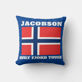 ’Byggt Fjord Tuff’ och norska Flagga Kudde