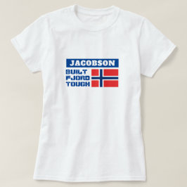 ’Byggt Fjord Tuff’ och norska Flagga T Shirt