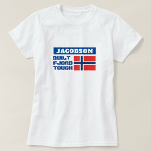 ’Byggt Fjord Tuff’ och norska Flagga T Shirt