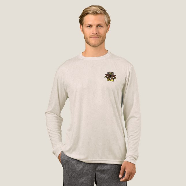 Byggt för Manarnas Lämnat längsta Sleeve Tee (Hel framsida)