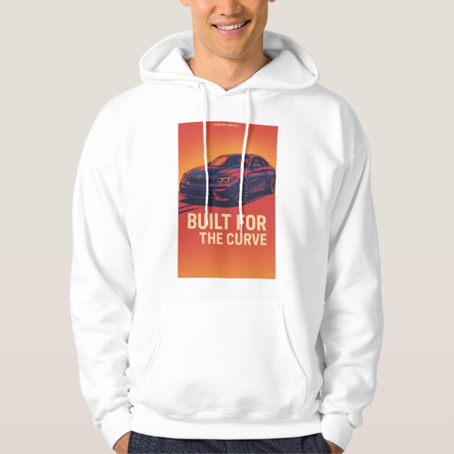 Byggt för Poster Kurva - Futuristiska för sportbil Hoodie (Framsida)
