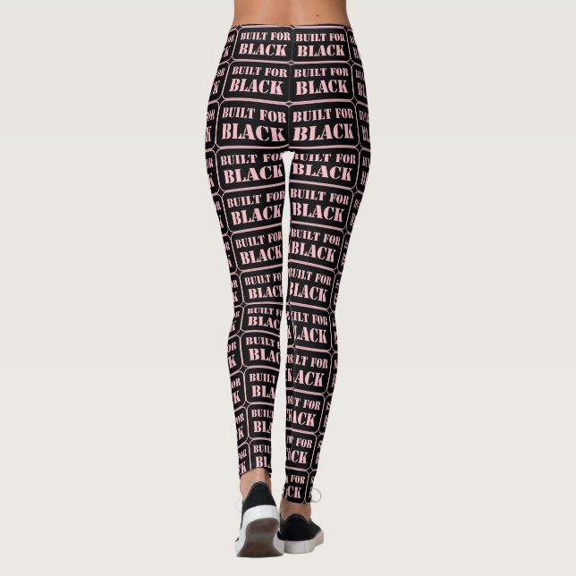 Byggt för svart rosa leggings (Baksida)