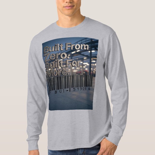Byggt från noll, skannad för mer t shirt (Framsida)