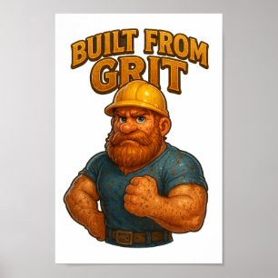 Byggt från rit - utskrivbar 3D-väggkonst Poster