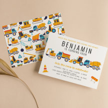 Byggtema Birthday Lastbil Party