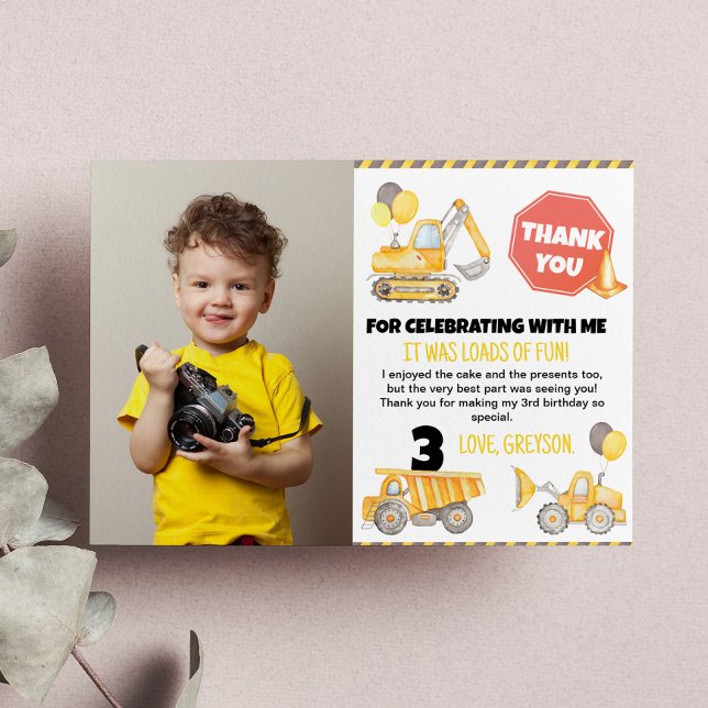 Byggtema Födelsedagsfoto Tackkort Tack Kort (Skapare uppladdad)