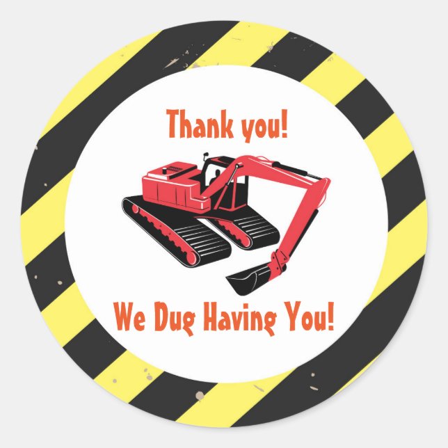 Byggtema Runt Klistermärke (Framsida)