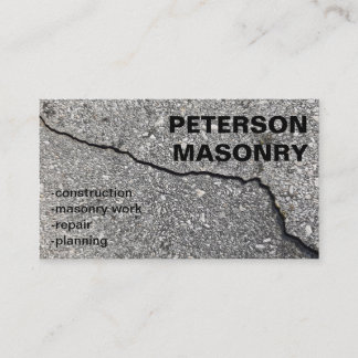 Byggverksamhet - Affärskortet Masonry Visitkort
