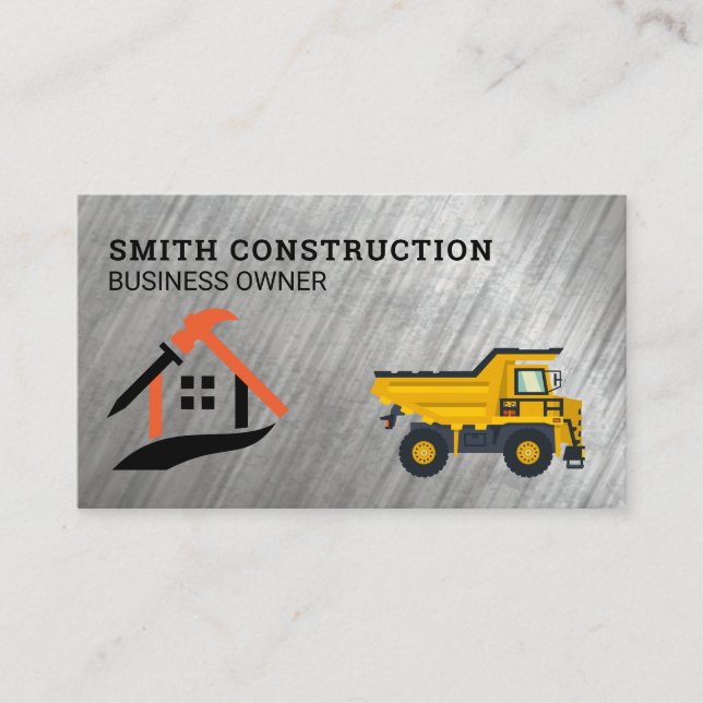 Byggverktyg Bulldozer | Hemreparation Visitkort (Framsida)