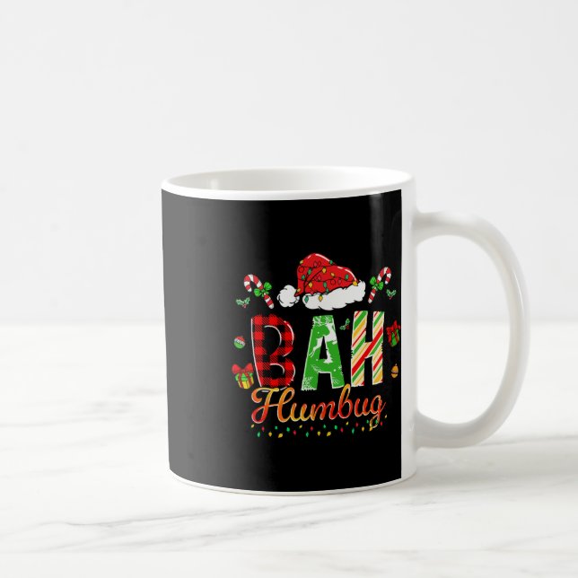 Byh Humbug Funny Sarcastic jul Doodle Groovy Kaffemugg (Höger)