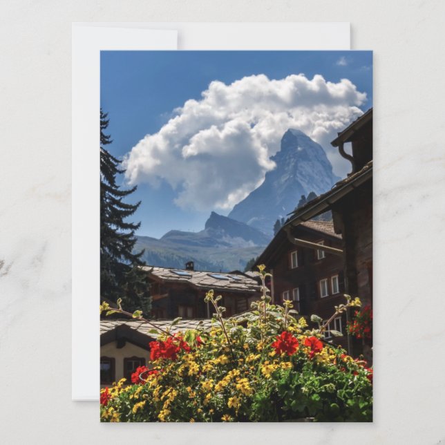 Byhusen Matterhorn och Zermatt, Schweiz (Framsida)