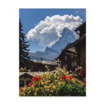 Byhusen Matterhorn och Zermatt, Schweiz