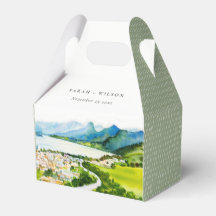 Bylandskapet Sjö i byn Rustic Bröllop