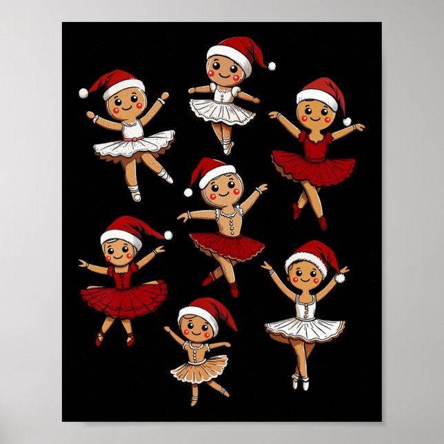 Byllet Dancer Gingerbröd Juldanlärare Poster (Framsidan)