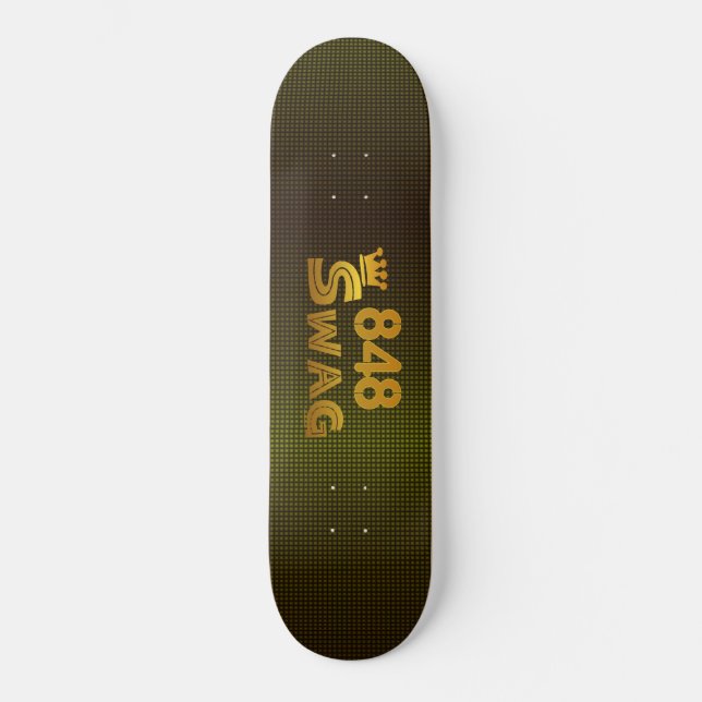 Bylte för 848 riktnummer skateboard bräda 21,5 cm (Framsida)