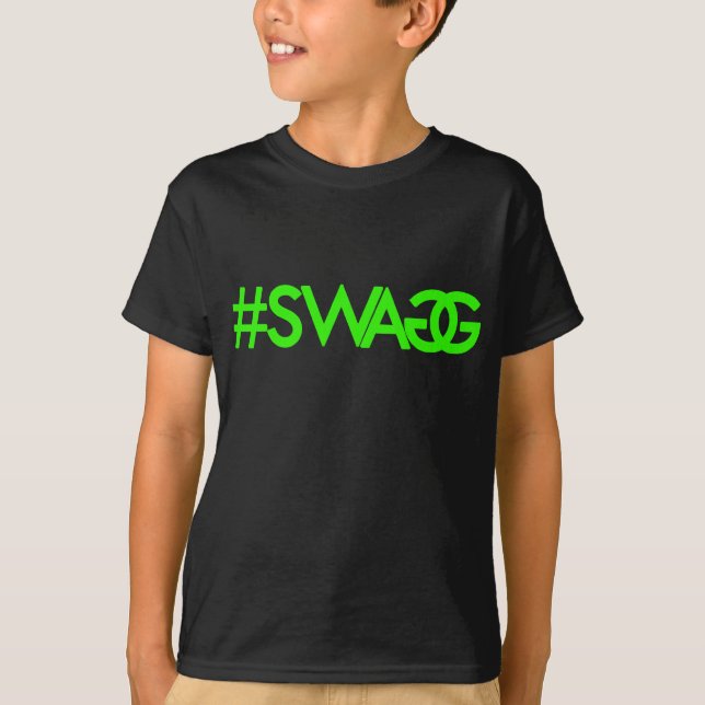 BylteHashtag (grön) skjorta Tee Shirt (Framsida)