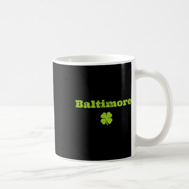 Byltimore Md Irish Pride Shamrock St patricks day Kaffemugg (Höger)
