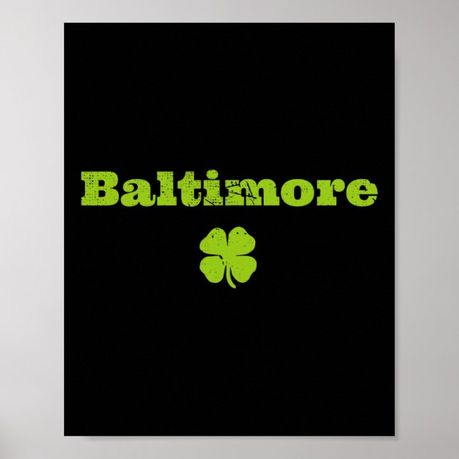 Byltimore Md Irish Pride Shamrock St patricks day Poster (Framsidan)