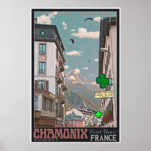 Byn Chamonix-BonW Poster