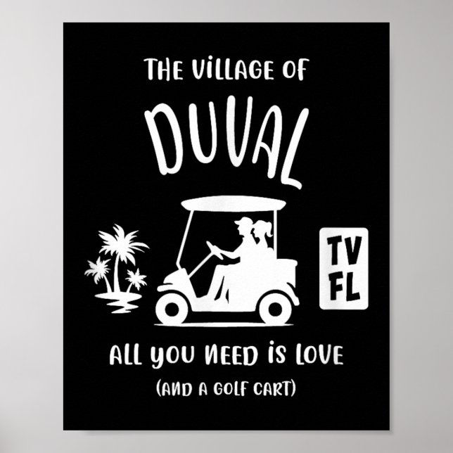 byn Duval Tv Fl Golf Cart Design Poster (Framsidan)
