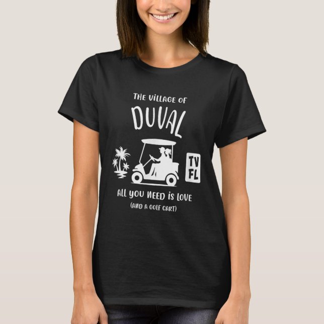 byn Duval Tv Fl Golf Cart Design T Shirt (Framsida)