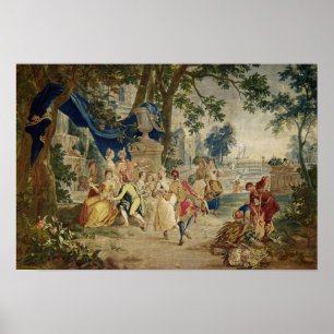 Byn Fete efter D.Teniers Poster