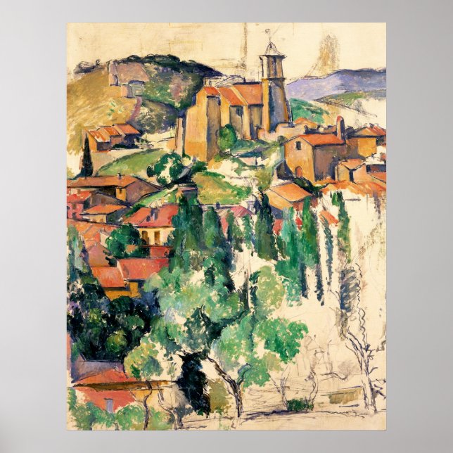 Byn Gardanne, Paul Cézanne Poster (Framsidan)